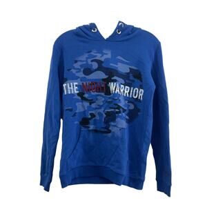 Key Largo Boys Blue Cotton Night Warrior Hoodie U.S. Youth Size 12 - Pullover